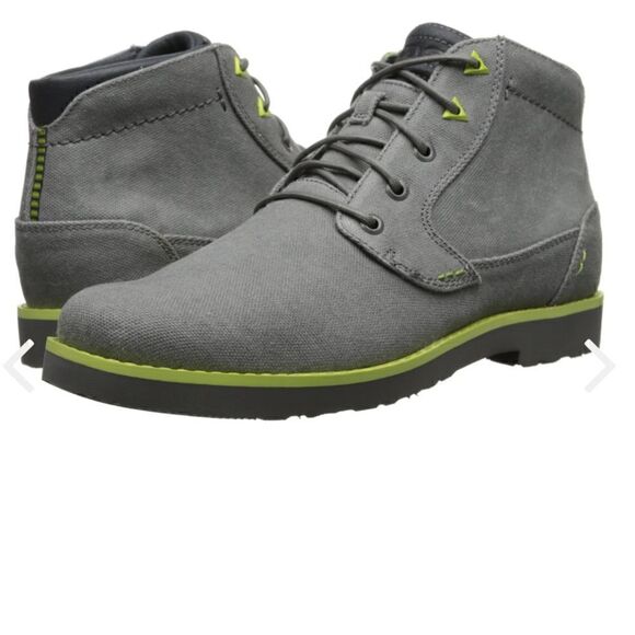 Teva Durban Waxed Boots Gray Green Lace Up - Picture 2 of 10